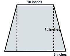 On a boat, a cabin's window is in the shape of an isosceles trapezoid, as shown below. What is the a