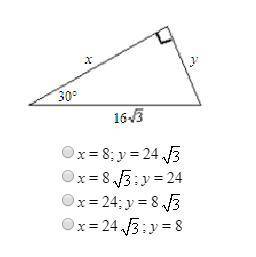 WILL MARK BRAINLIEST FOR CORRECT ANSWER!  What are the values of the variables in the triangle below