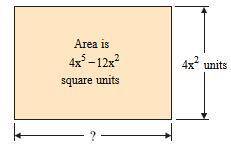 Write an expession for the length of the rectangle. (Hint: Factor the area binomial and recall that