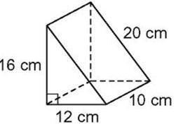 Find the volume of the figure below. Include units. A. 1920 cm3 B. 2400 cm3 C. 3200 cm3 D. 960 cm3
