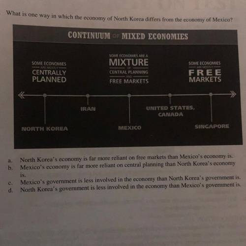 What is one way in which the economy of North Korea differs from the economy of Mexico ?