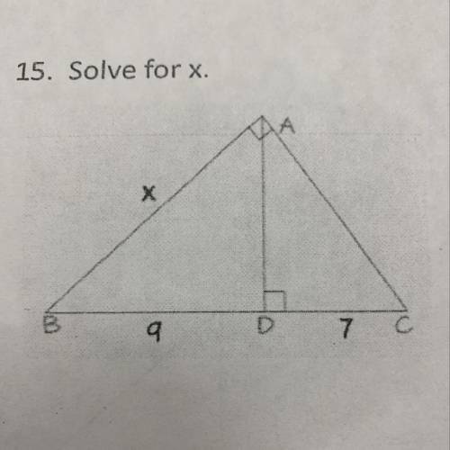 Solve for x. Please help i will offer 20 points. Work has to be shown too