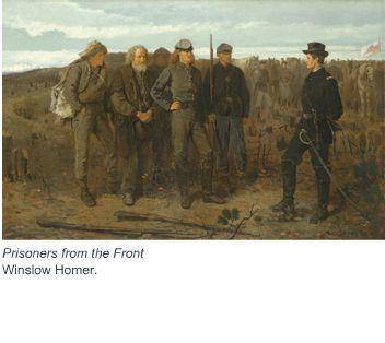 What technique did Winslow Homer use in Prisoners from the Front to focus the viewer's attention on