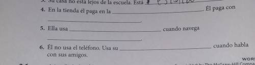 Can someone help me with my. Spanish homework, struggling to understand, what I have to do is comple