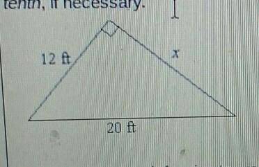 Find the missing length. Round to the nearesttenth, if necessary. pls help