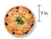 Find the circumference of the pizza to the nearest whole number. circumference: about  in.