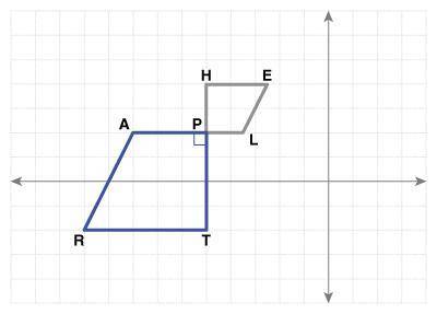 On the coordinate plane below, quadrilaterals TRAP and HELP are similar to each other. Determine the