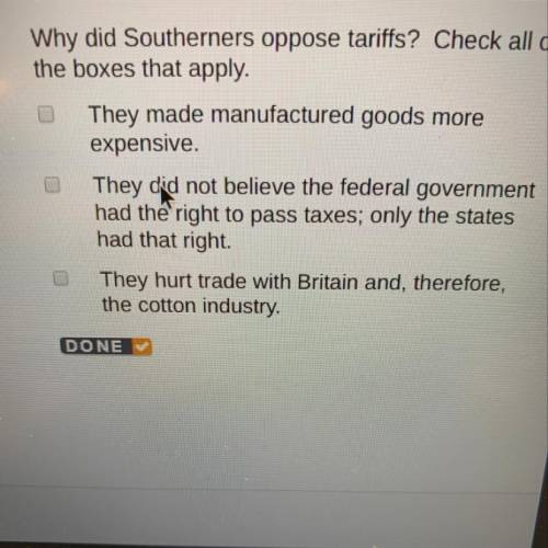 Why did southerners oppose tariffs