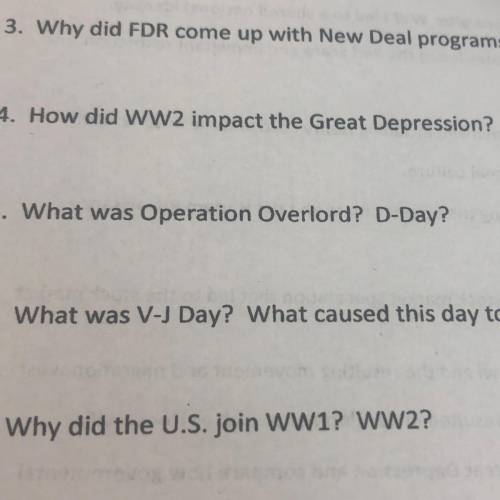 4. How did WW2 impact the Great Depression?