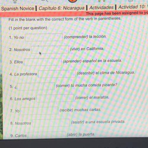 I need help with this Spanish i only have 2 times to submitted this assignment