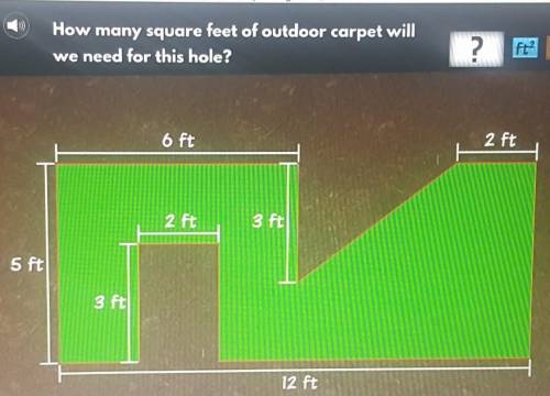 How many square feet of outdoor carpet will we nees for thois hole?please help
