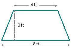 Find the area of the figure. If needed, round to the nearest tenth. Isosceles trapezoid a. 36 sq. ft