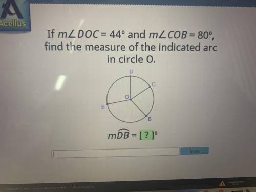 Find the measure of the indicated arc  Help needed !!i appreciate it