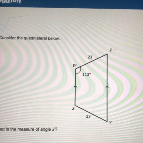 What is the measure of angle Z?