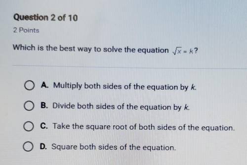 Which is the best way to solve the equation?