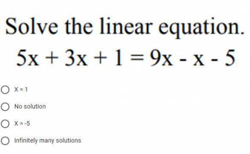 Solve the linear equation.