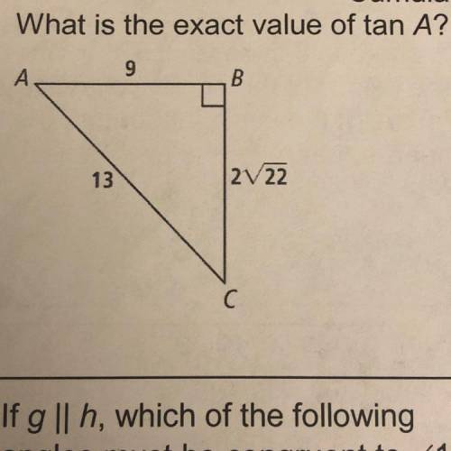 I don’t know what it means by tan A. Can someone explain?