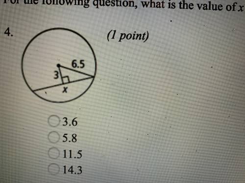 ***PLEASE HELP*** For the following question, what is the value of x to the nearest tenth? (Please g