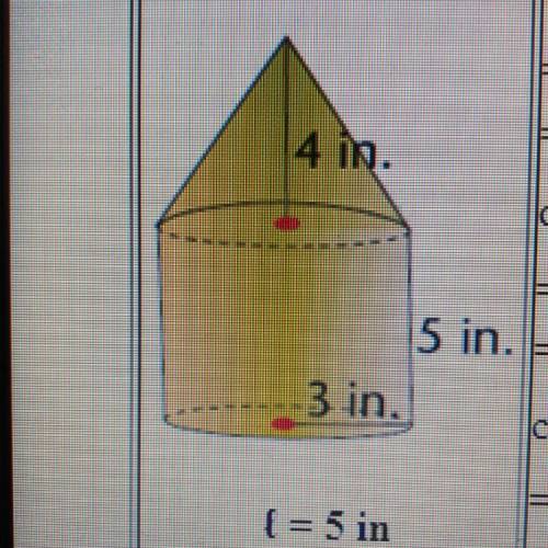 Find the surface area and volume of this 3in 5in 4in please help I have been stuck... please show yo