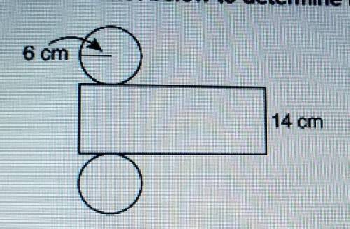 Use the net below to determine the surface area of the cylinder. (Use 3.14 for Tr.)6 cm14 cmO 339.12