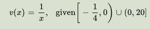 Find the minimum and maximum value for the function with the given domain interval. A. minimum value