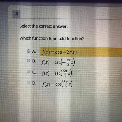 Which function is an odd function?