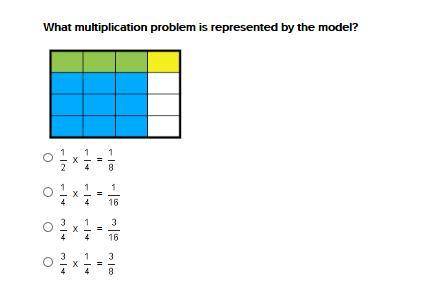 What multiplication problem is represented by the model?