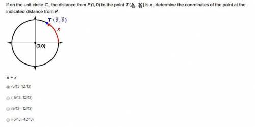 I need help understanding how to solve this problem. 1. If on the unit circle C, the distance from P