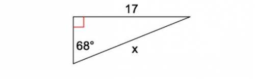 Find the missing measure indicated in the given triangle. A) 22.8  B) 11.4  C) 15.8  D) 18.3