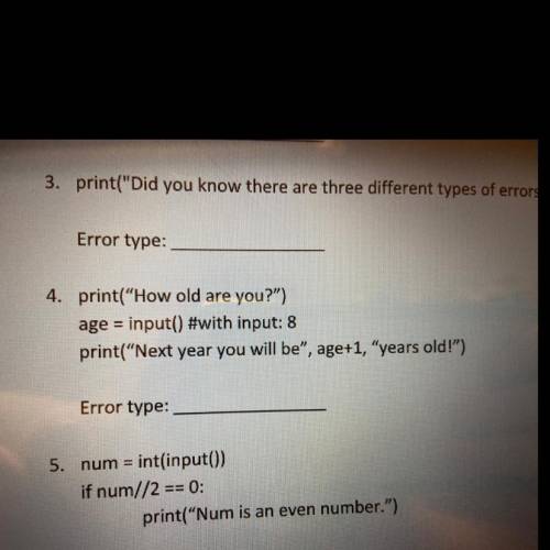 What is wrong with question four? Find the error and then correct it