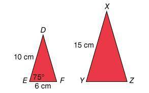 Please help i will Δdef and Δxyz are similar isosceles triangles.What is the ratio of the si