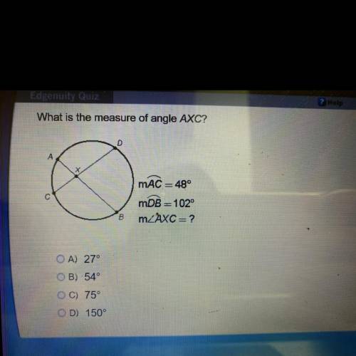 What is the measure of AXC? Pic included!