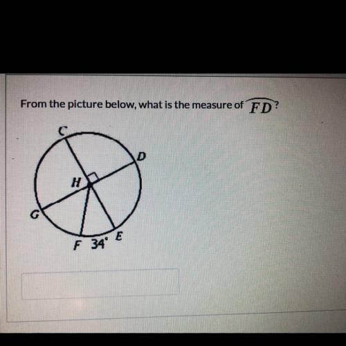 From the picture below, what is the measure of FD?