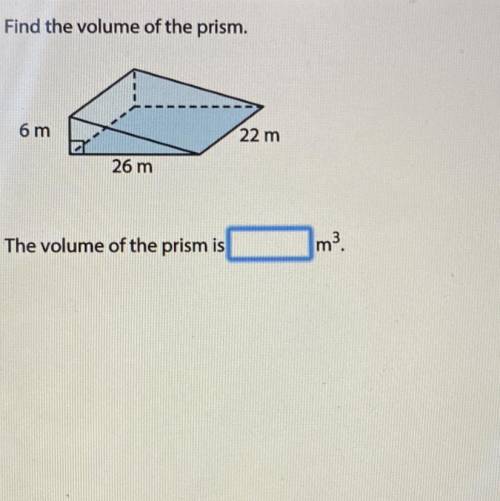 Plzz help fast /The volume of the prism