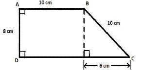 Find the area of trapezoid ABCD. A) 80 cm2 B) 96 cm2 Eliminate C) 104 cm2 D) 112 cm2
