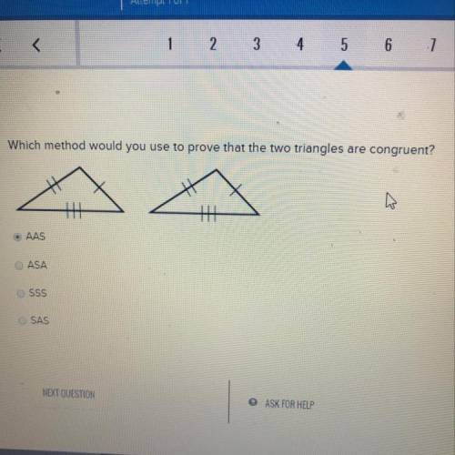 Which method would you use to prove that the two triangles are congruent?