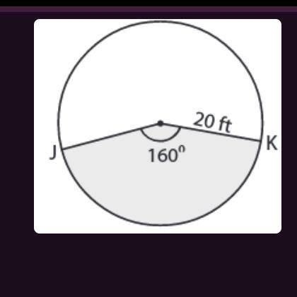What is the area of the shaded sector ?