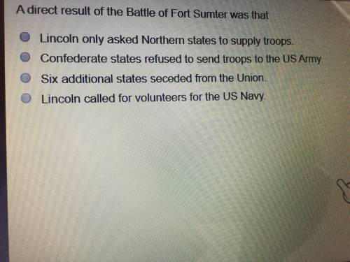 A direct result of the Battle of Fort Sumter was that