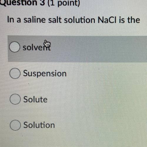 Is it solute ? idk the answer