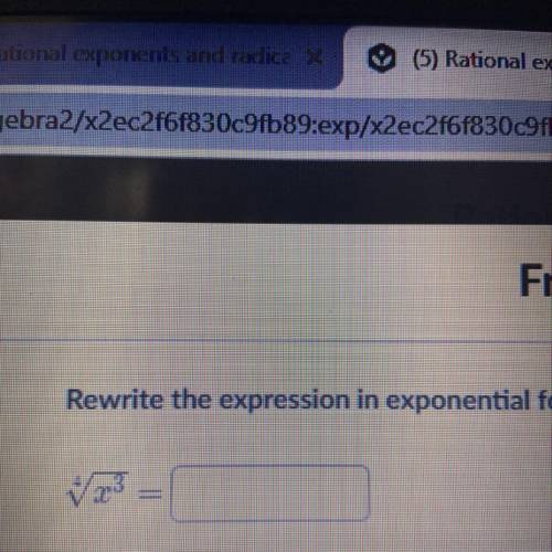Rewrite the expression in exponential form.