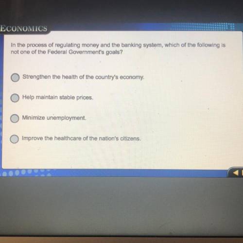 In the process of regulating money and the banking system, which of the following is not one of the