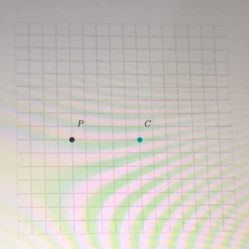 Plot the image of point C under a dilation about point P with a scale factor of 2