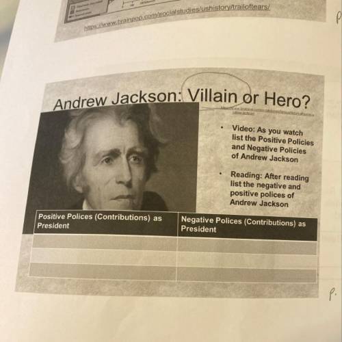 Andrew Jackson: Villain or Hero? Please help!!