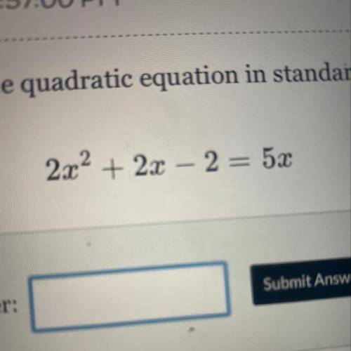 Quadratic equation in standard form