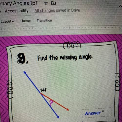 How do I find the missing angle?