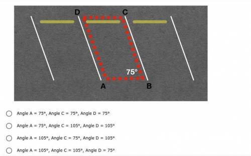 [[ ANSWER PLS ]]  A parking space is in the shape of a parallelogram. The figure below is a model of