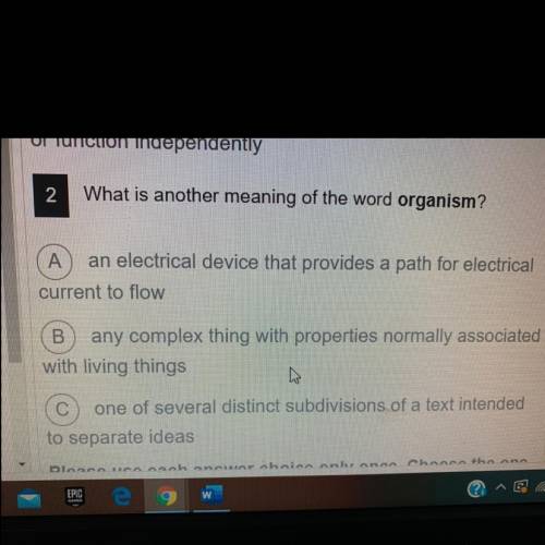 What is the meaning of the word organism