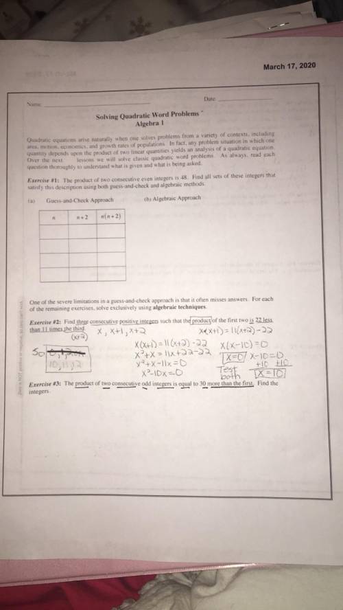 I need help ASAP!! Quadratic Word Problems worksheet