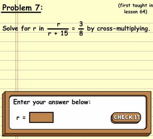 Solve for R using cross multiplication