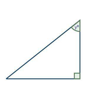 Look at the figure below:an image of a right triangle is shown with an angle labeled yplz help fast!